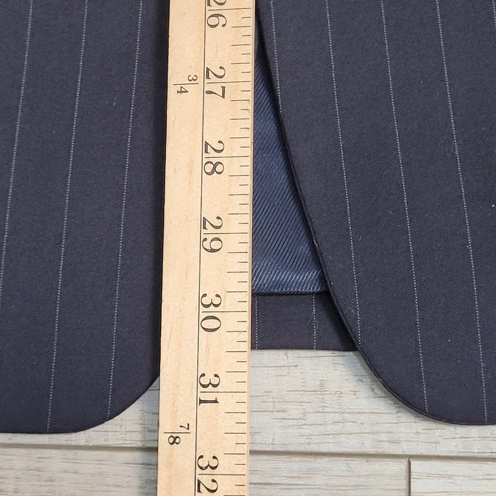 🧥Burberry London Blazer Mens 41 S Navy Pinstripe 100% Wool Suit Jacket USA